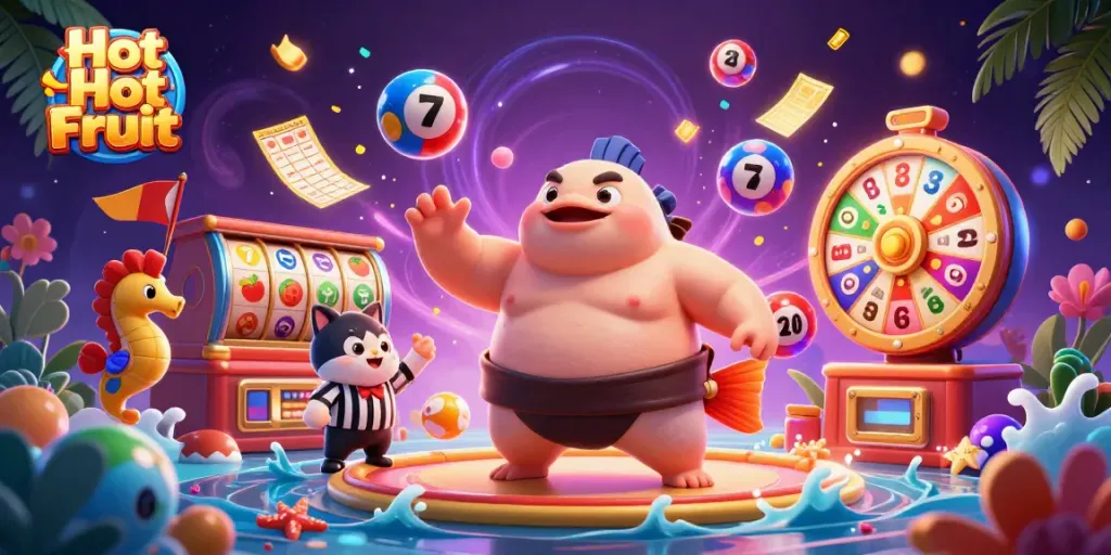 หมุนวงล้อ Hot Hot Fruit ในฉากอันตระการตาของสล็อตแมชชีน พร้อมกำหนดความเพลิดเพลินจากเกม