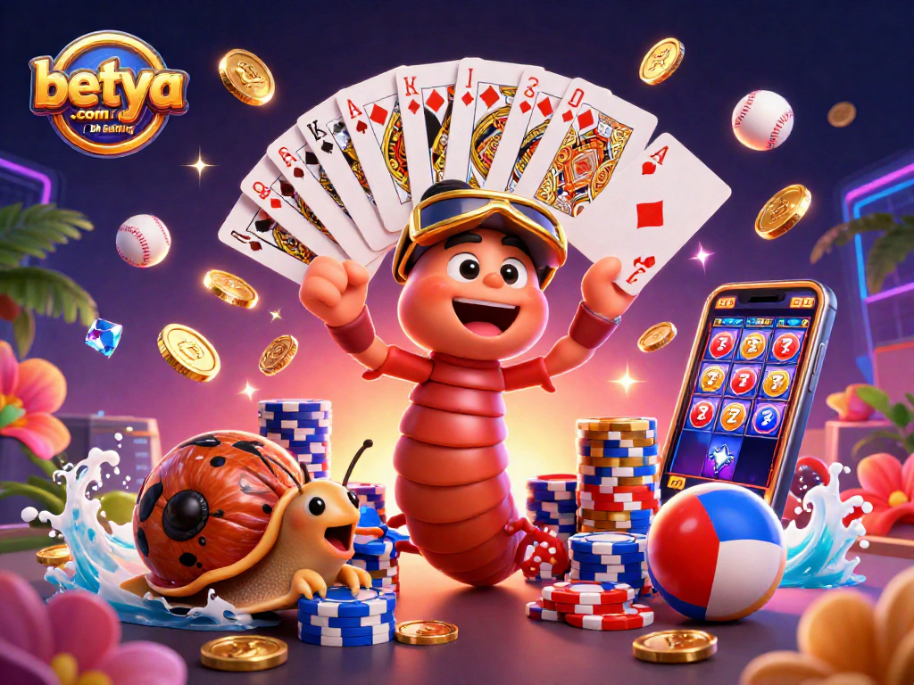 Engage in betya.com mlb betting action with a vibrant 3D scene of characters and casino elements