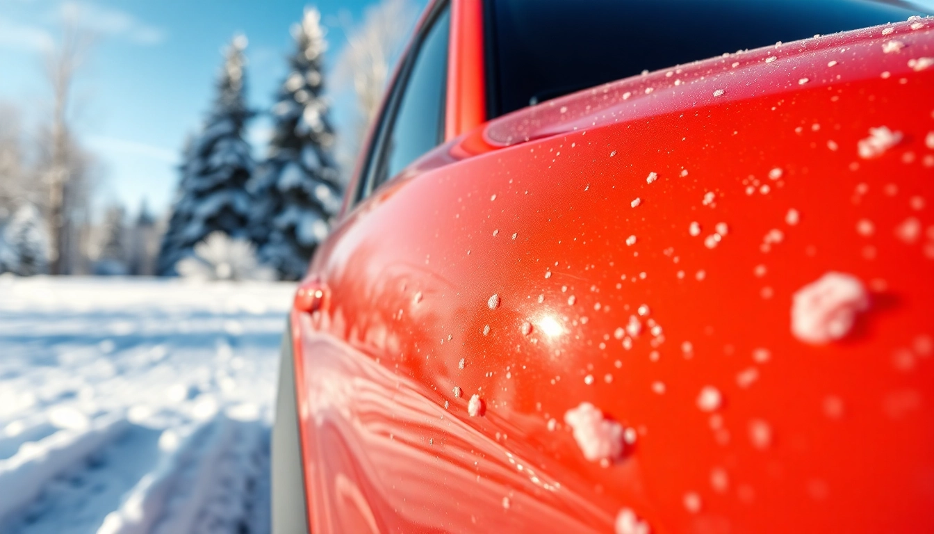 Protect your vehicle with PPF winter road salt protection in snowy conditions.