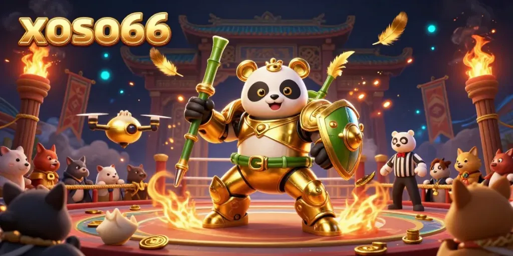 Experience thrilling xoso66 gameplay with dynamic gambling elements and engaging characters in a vibrant casino arena.