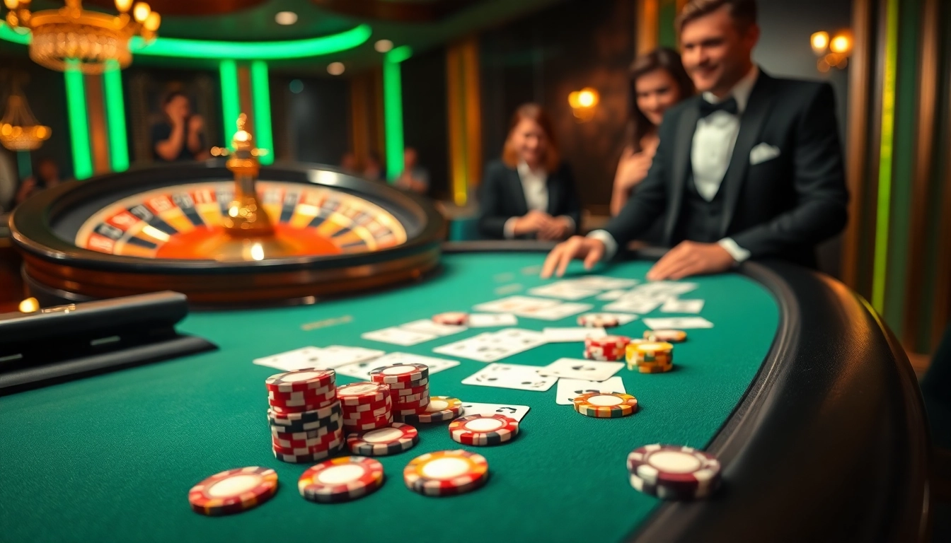 HITCLUB casino scene featuring vibrant poker table, engaging players, and luxurious ambiance.