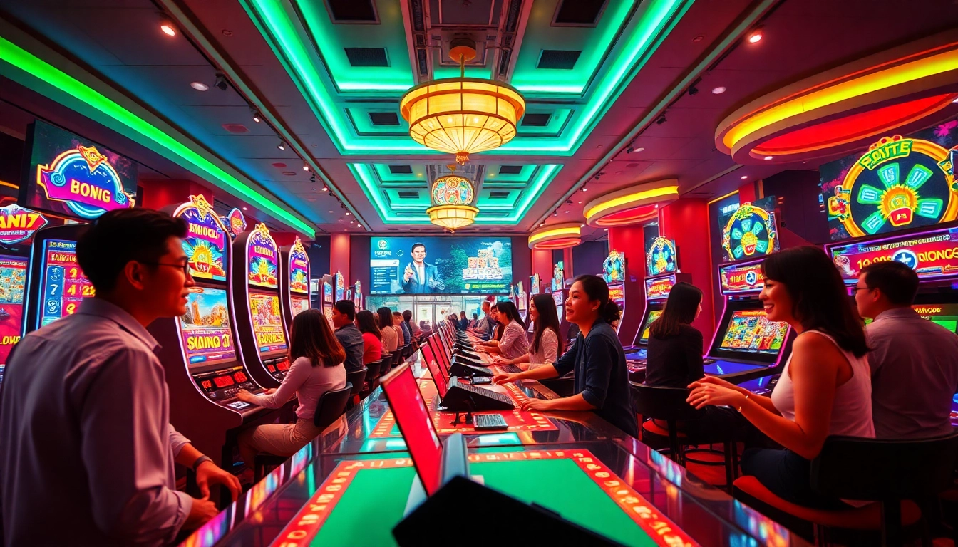 Exciting online gaming atmosphere at 789winn.clothing with vibrant casino visuals.
