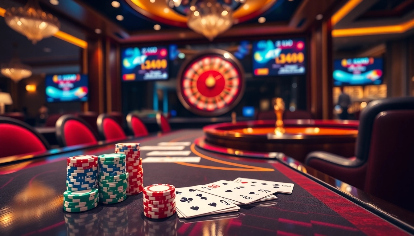 Experience casino excitement at https://xin88ac.app/ with roulette and poker chips in a luxurious setting.