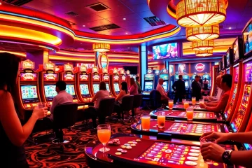 Players enjoying slot gacor gameplay in a vibrant casino atmosphere filled with excitement and winning potential.