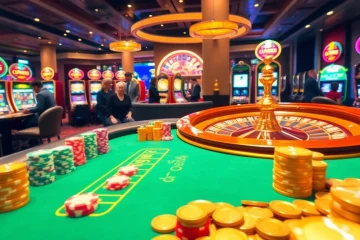 Gamblers enjoying a vibrant moment at Rikvip's luxurious online casino tables.