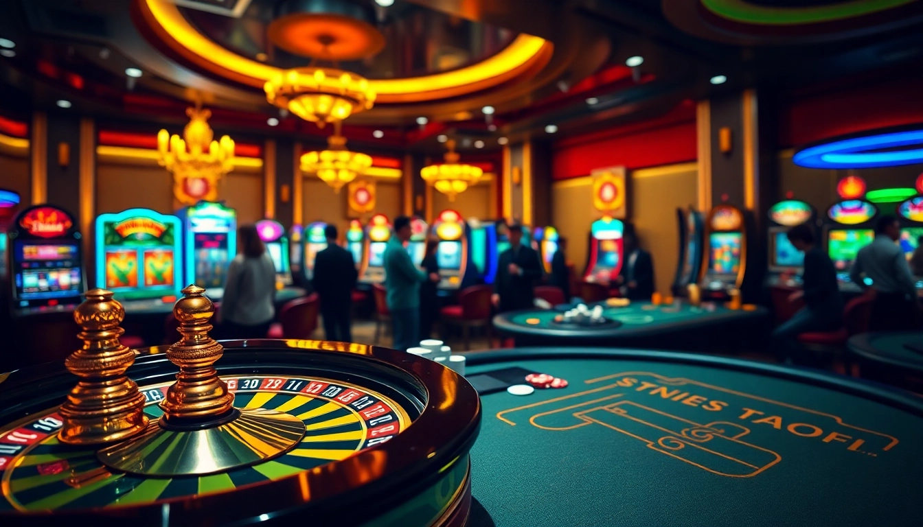 Engaging casino scene featuring gambling action with live odds from https://keonhacai.deal/ enhancing the betting experience.