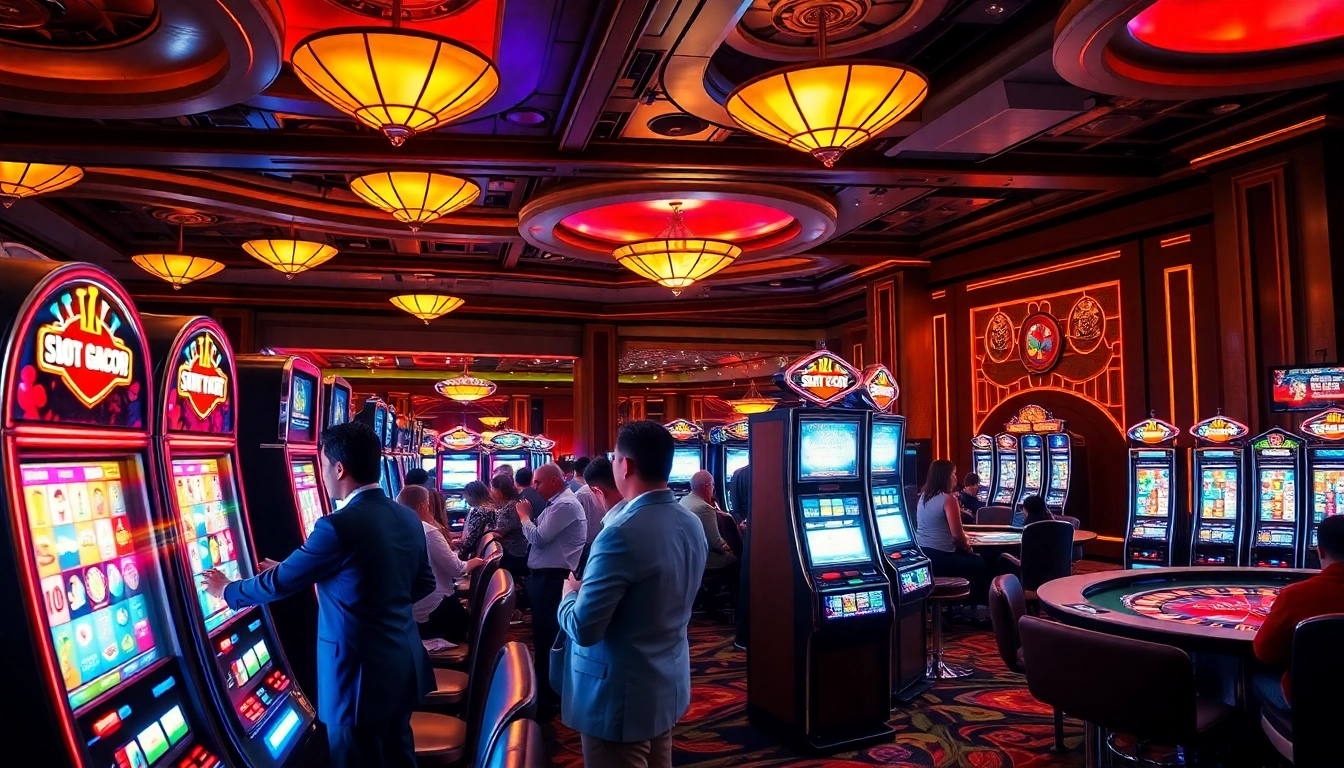 Engage with thrilling slot gacor machines in a luxurious casino atmosphere.