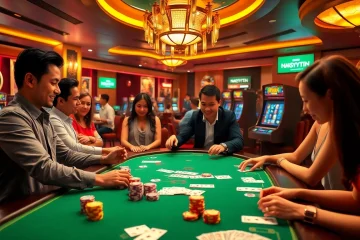 Experience thrilling online gaming with Nhacaiuytin showcasing vibrant casino elements.