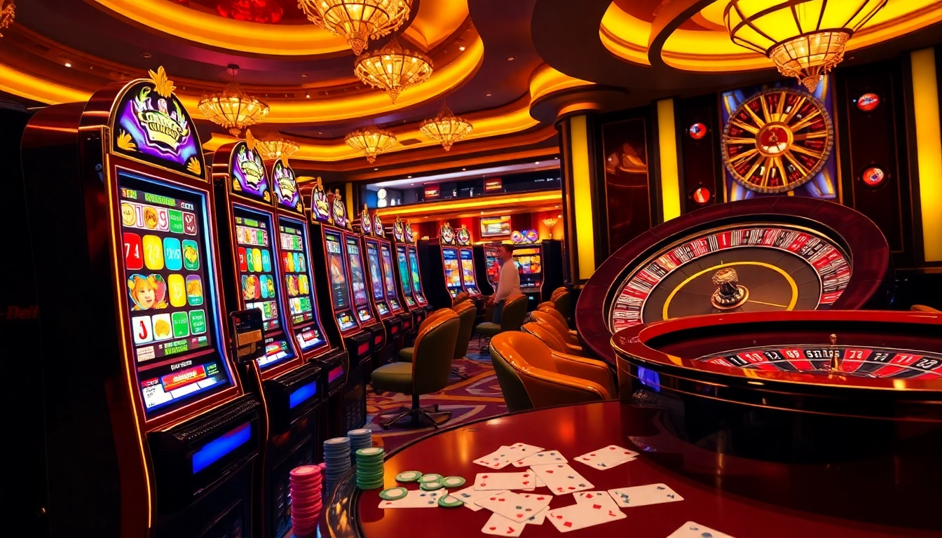 Experience the thrill of gaming with PEN4D alternatives at vibrant slot machines and roulette tables.