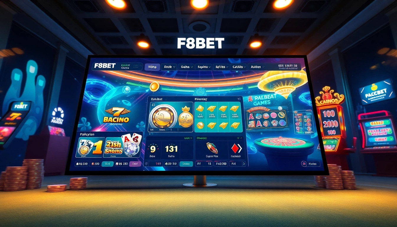 Explore F8BET trang chủ interface showcasing engaging online casino games, reflecting excitement and user-friendly design.