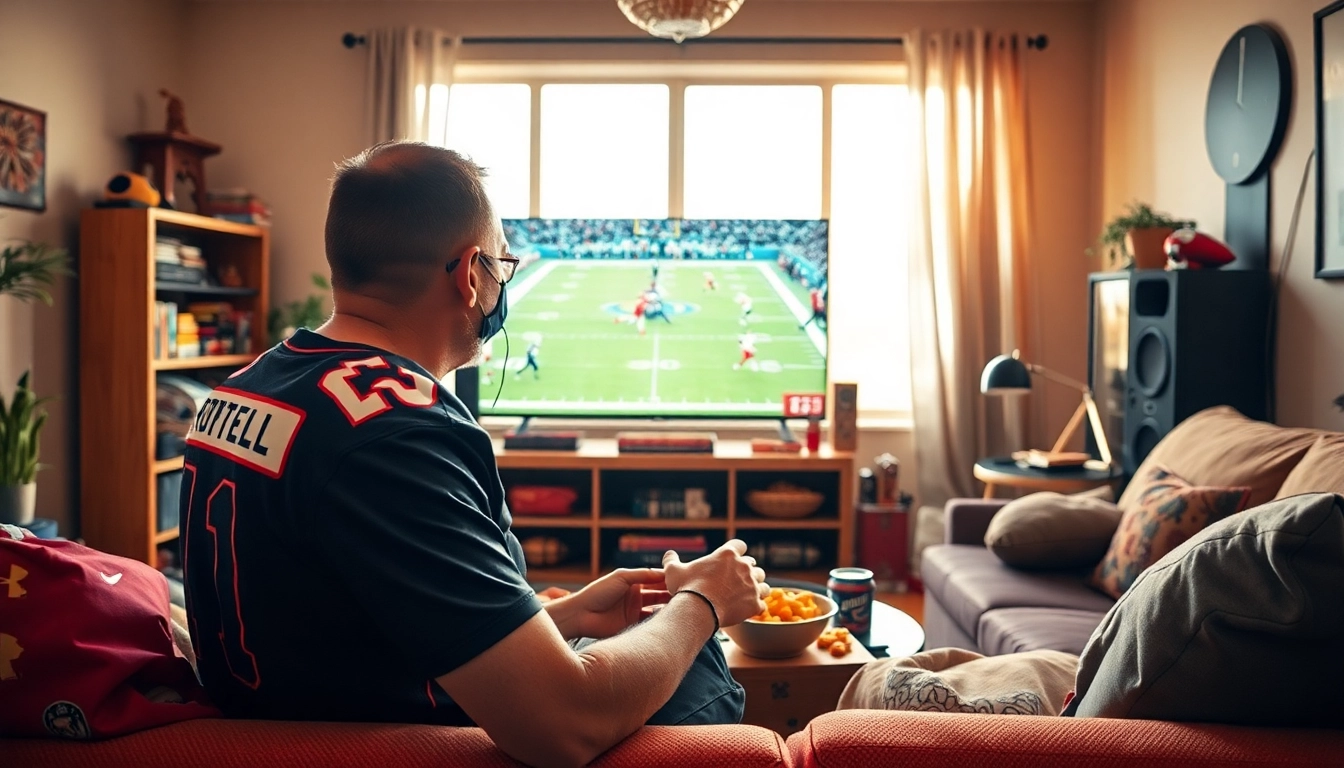 SOCOLIVE TV fan enjoying a live football match in HD quality.