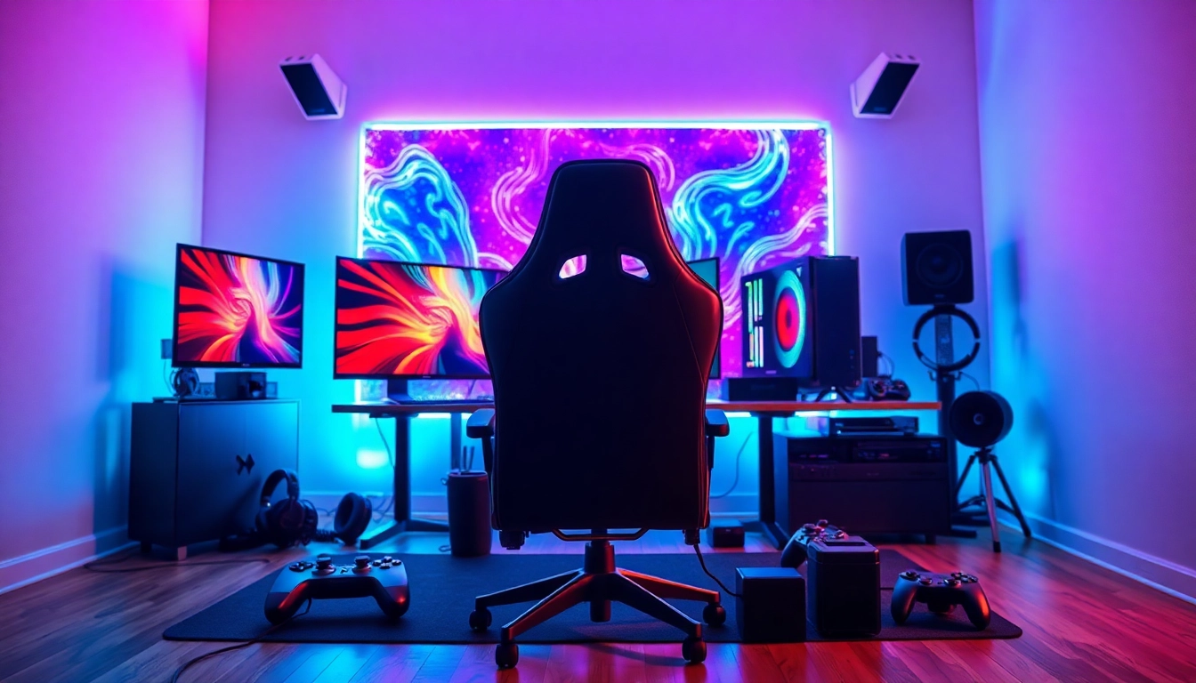 Jovem jogando hi game em um ambiente moderno e bem iluminado.
