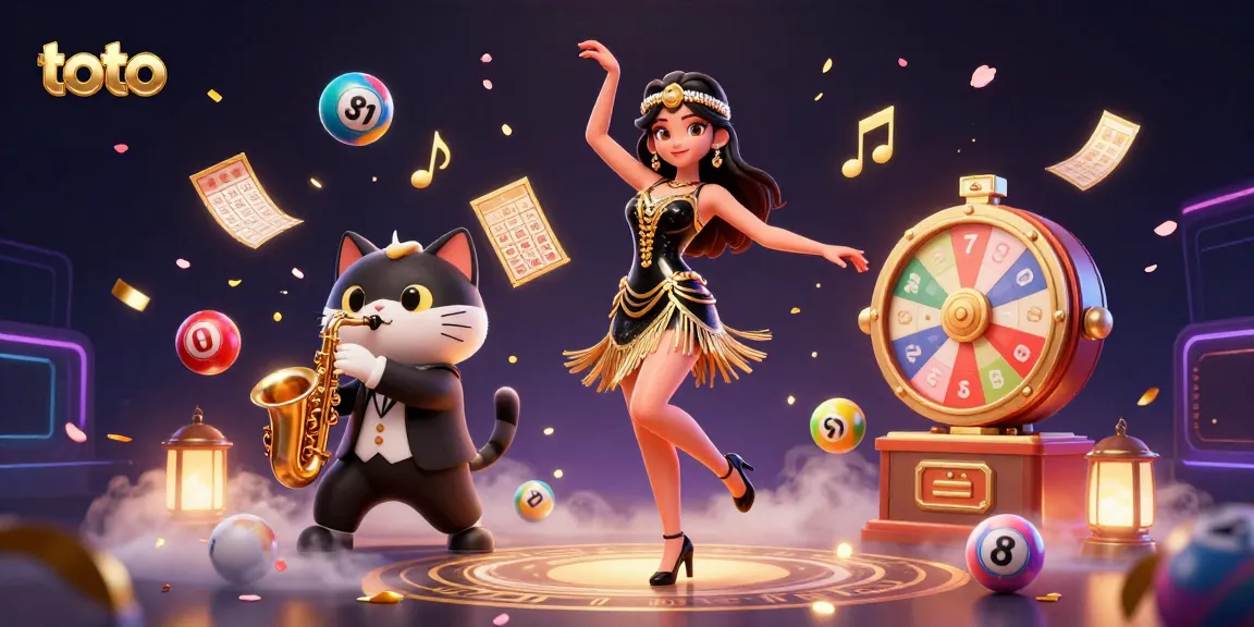 Experience toto lottery excitement with vibrant balls, dynamic confetti, and captivating 3D characters.