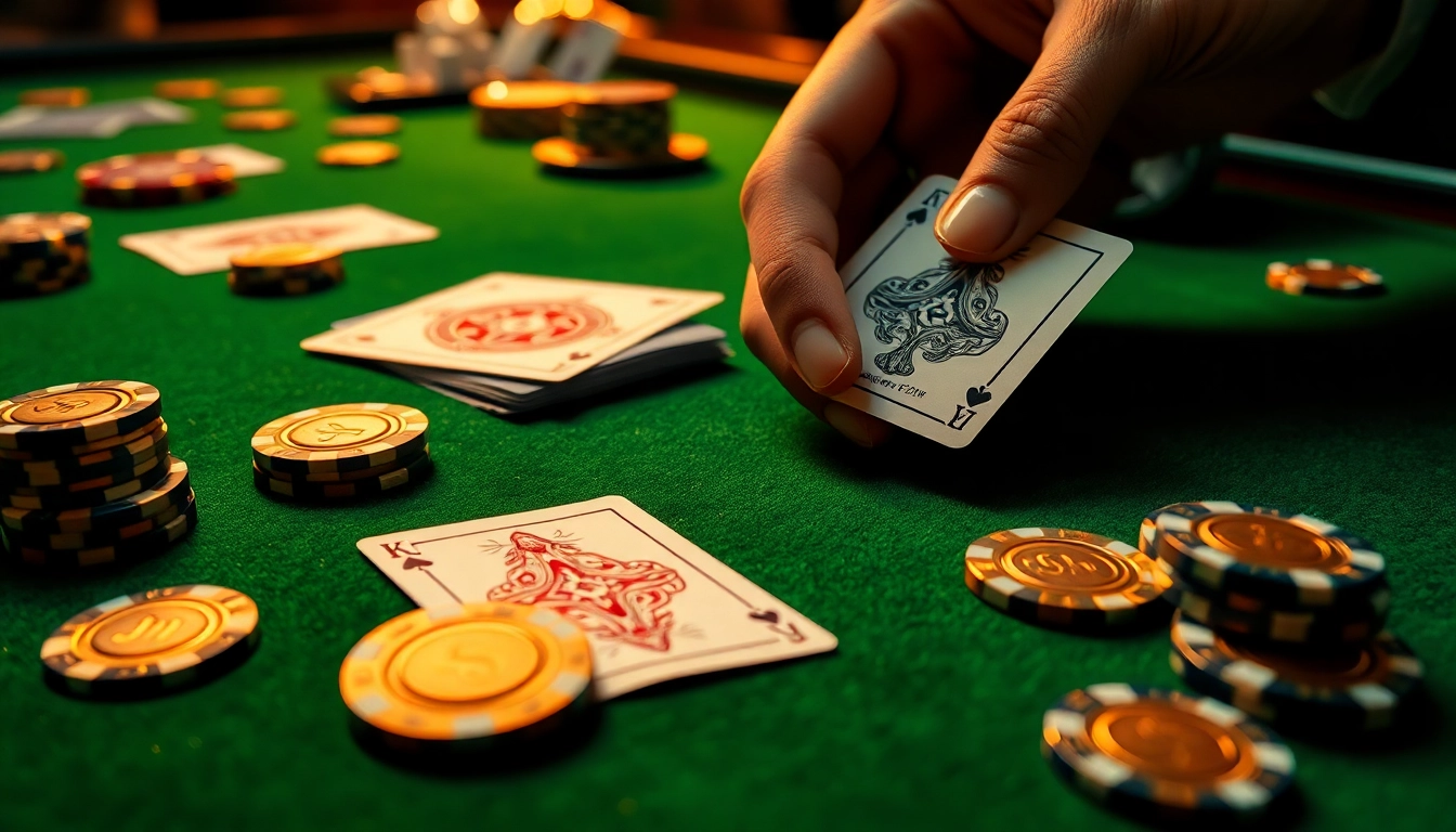 Katsu5 menawarkan suasana kasino yang menarik dengan kartu dan chip yang elegan.